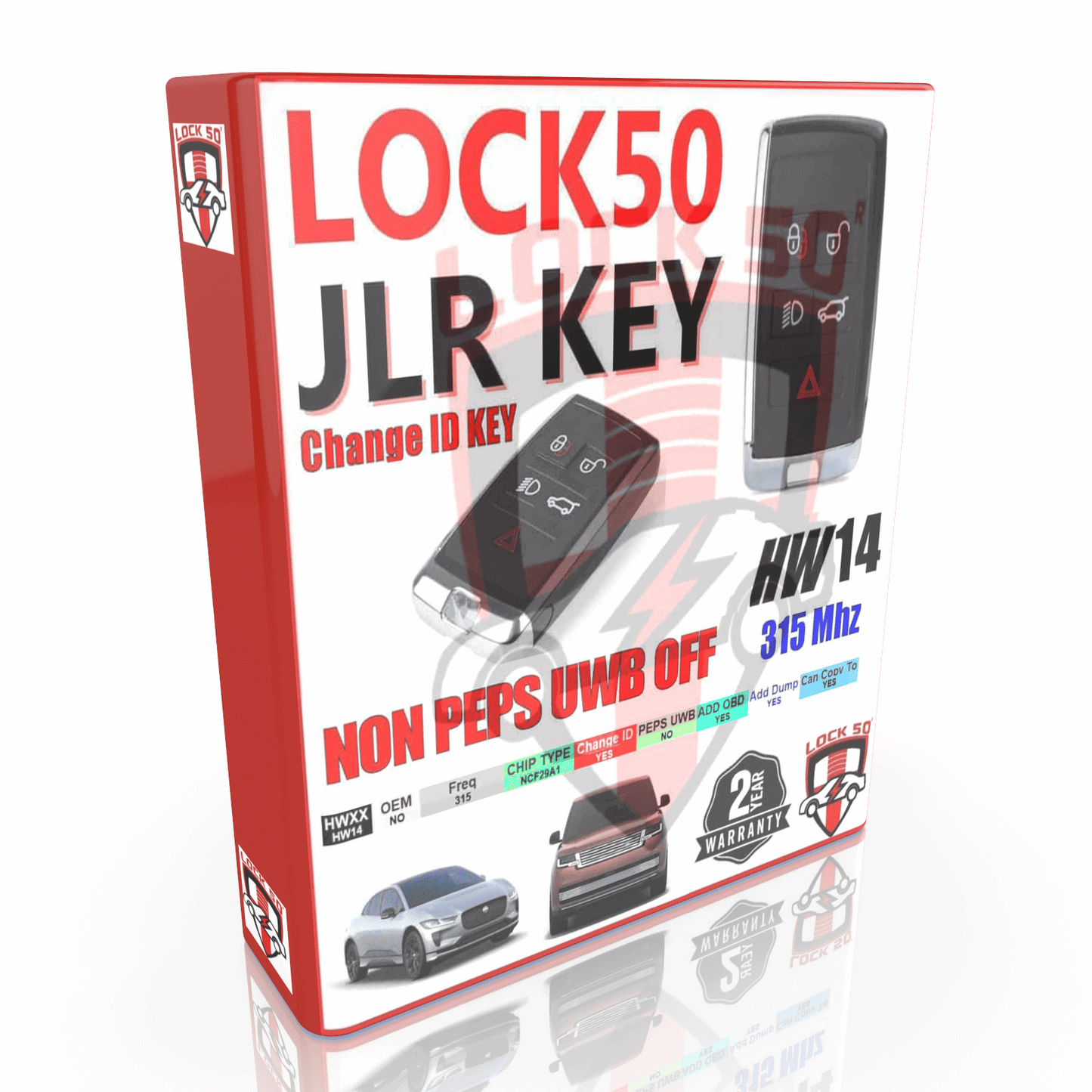 HW14 JLR Car Key for 2017 to 2024+ Vehicles