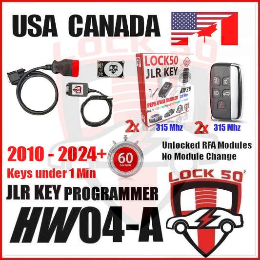 Lock50 OBD Tool Support PEPS Models for Programming Spare or Lost Keys